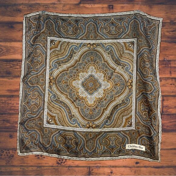 Christian Dior Paisley Silk Scarf - Picture 1 of 5
